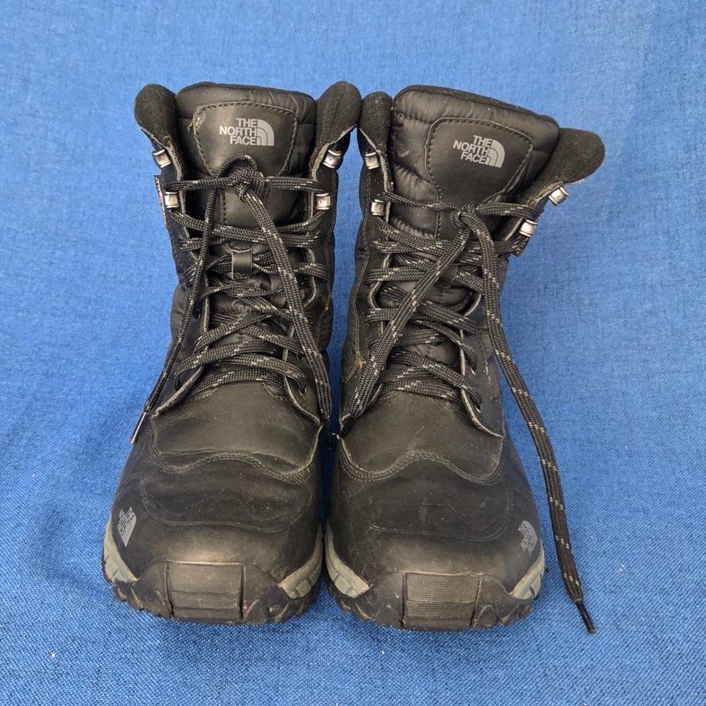 North Face Chilkat II Mens Black Waterproof Insulated Winter Boots CXR9 Size 10